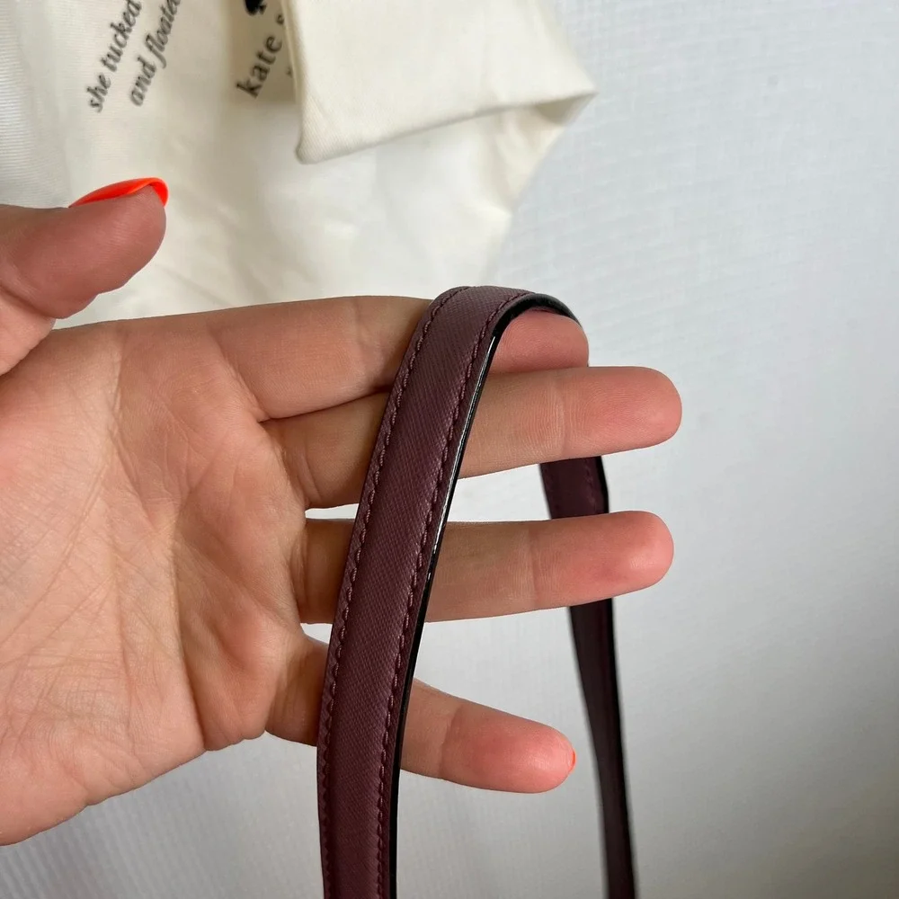 Kate Spade Newbury Lane Cammi Crossbody Bag‎ Leather Mauve Purple Camera Purse